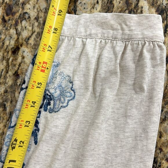 J. Jill Pure Jill Embroidered Jersey Top In Oatmeal Heather - Size 2X - Picture 8 of 10